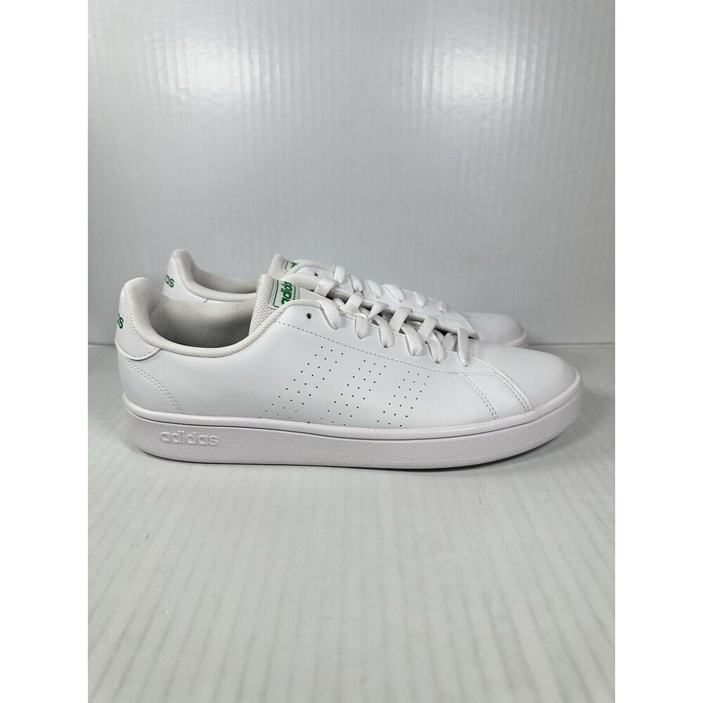 adidas White Sneakers with Green Details